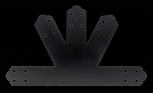 Simpson Strong-Tie APGP612 - Outdoor Accents® Mission Collection® 6:12 Pitch ZMAX®, Black Powder-Coated Gable Plate