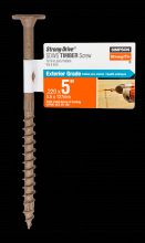 Simpson Strong-Tie SDWS22500DB-RP1 - Strong-Drive® SDWS™ TIMBER Screw (Exterior Grade) - 0.220 in. x 5 in. T40, Tan