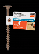 Simpson Strong-Tie SDWS22400DB-RP1 - Strong-Drive® SDWS™ TIMBER Screw (Exterior Grade) - 0.220 in. x 4 in. T40, Tan