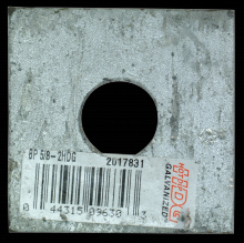 Simpson Strong-Tie BP 5/8-2HDG - BP 2 in. x 2 in. Hot-Dip Galvanized Bearing Plate with 5/8 in. Bolt Dia.