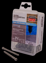 Simpson Strong-Tie DCU234T45 - Deck-Drive™ DCU COMPOSITE Screw - #10 x 2-3/4 in. T20, Type 316 (45-Qty)