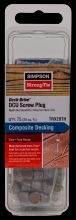 Simpson Strong-Tie TRX20TH - Deck-Drive™ DCU Screw Plug - Trex Tree House (75-Qty)