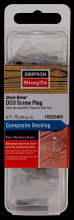 Simpson Strong-Tie TRX20WB - Deck-Drive™ DCU Screw Plug - Trex Woodland Brown (75-Qty)