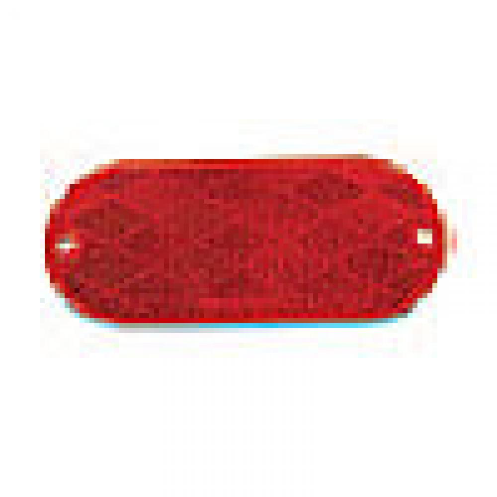 REFL RED OVALUM 2 HOLES&ADHESIVE-BACK