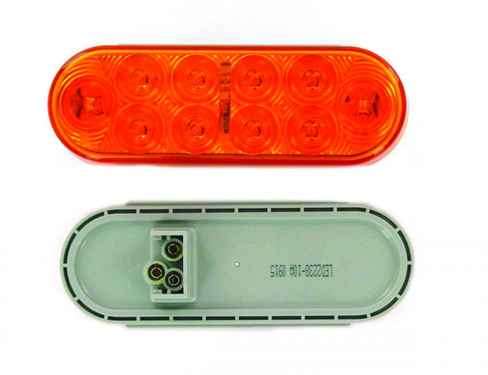 LED LMP SLD AMB T/T OVAL 10-DIODES