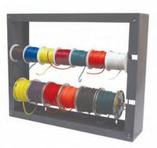 Techspan 768115 - WIRE DISPLAY/DISPENSING RACK 2-ROWSAll welded cold rolled steelGrey powder coated finish