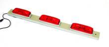 Techspan 713500 - 3/ROW ID LMP RED LED1X4 GRYSTLFRM