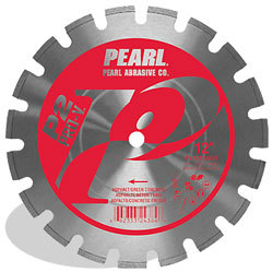 12 x .125 x 20mm Pearl P2 Pro-V™ Asphalt & Green Concrete Segmented Blade, 10mm Rim