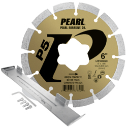 6 x .100 Pearl P5™ Green Concrete & Early Entry Blade Kit with Star Arbor