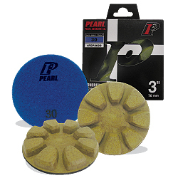 3&#34; Pearl Dry Concrete Polishing Pads, 6/Pack Kit, 50 Grit