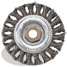 Pearl Abrasive Co. CLWBP658 - 6 x .020 x 5/8-11 Knot Wheel, Regular Twist, Tempered Wire
