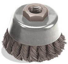 Pearl Abrasive Co. CLWBK258S-BULK - 2-3/4 x .020 x 5/8-11 Knot Cup, Stainless Wire