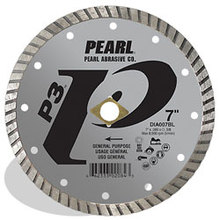 Pearl Abrasive Co. DIA045BL - 4.5 x .080 x 7/8, 5/8 Pearl P3™ Gen. Purpose Flat Core Turbo Blade, 12mm Rim