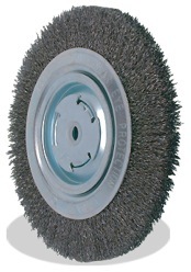 Pearl Abrasive Co. CLBW1010 - 10 x 3/4 x 3/4, 0.014 Bench Wheel Wire Brush, Tempered Wire