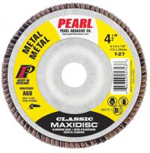 Pearl Abrasive Co. 1172 - 4-1/2 x 7/8 Classic™ AO Maxidisc™ Flap Discs for Metal, Type 27 Shape