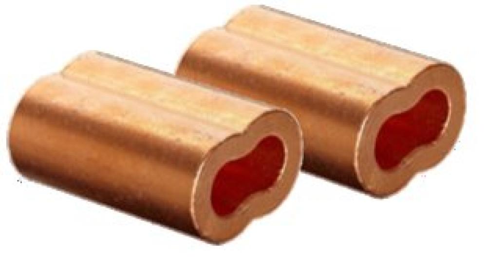 COPPER OVAL SLEEVES    3/8 &#34;