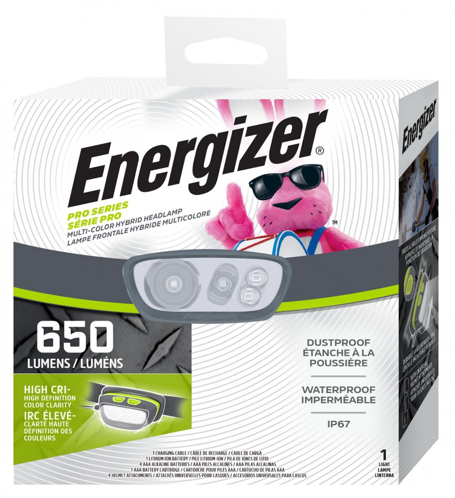 Energizer Pro Series LED Headlamp 2, 650 High Lumen, IP67 Water Resistant