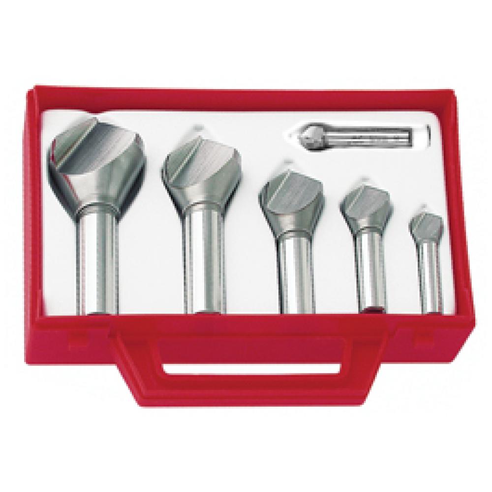 COUNTERSINK SET 6PCS INCH 82 DEG SINGLE FLUTE / SIZES-1 / 4