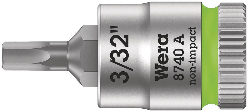 8740 A Hex-Plus SW 3/32&#34; Zyklop bit socket with 1/4&#34; drive
