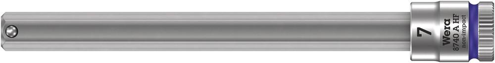 8740 A HF Zyklop bit socket with 1/4&#34; drive with holding function, 7,0 x 100 mm