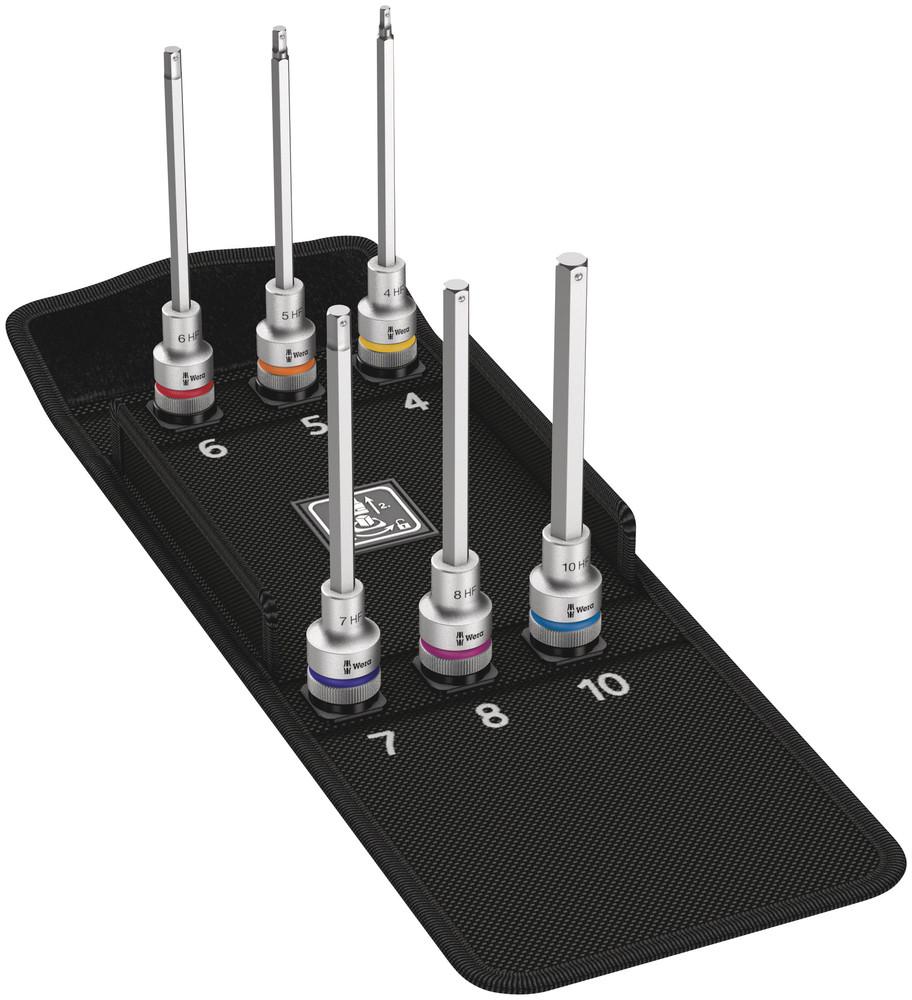 8740 C HF 2 Zyklop Bit socket set with 1/2&#34; drive, holding function