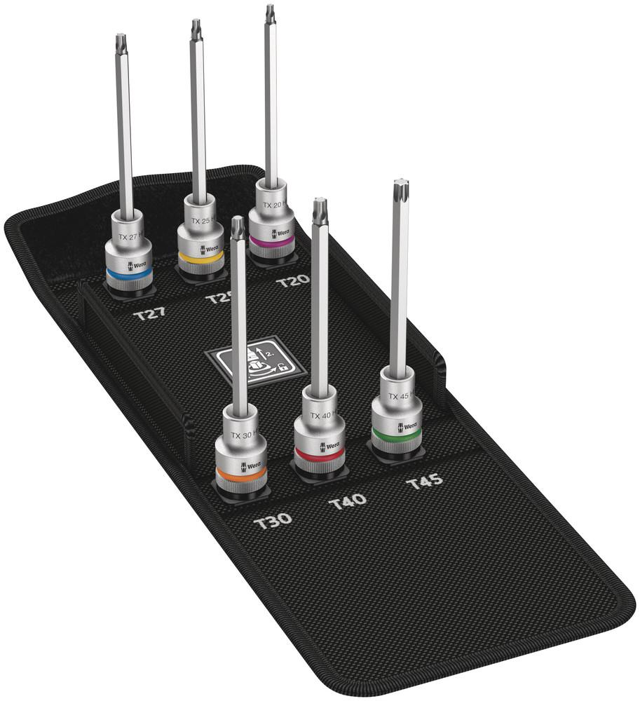 8766 C TX HF 2 ZYKLOP BIT SOCKET SET WITH 1/2&#34; DRIVE SOCKET WITH HOLDING FUNCTION 6PCS