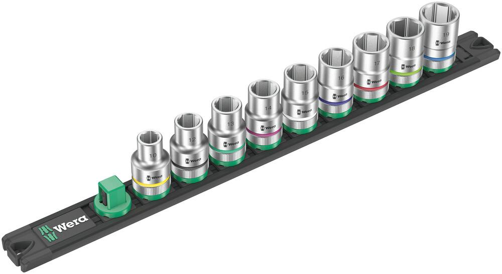 Magnetic socket rail C 4 Zyklop socket set, 1/2&#34; drive, 9 pieces