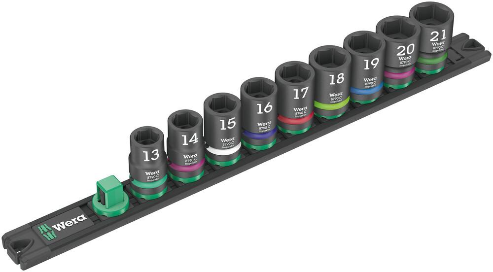Magnetic socket rail C Impaktor 1 socket set, 1/2&#34; drive, 9 pieces