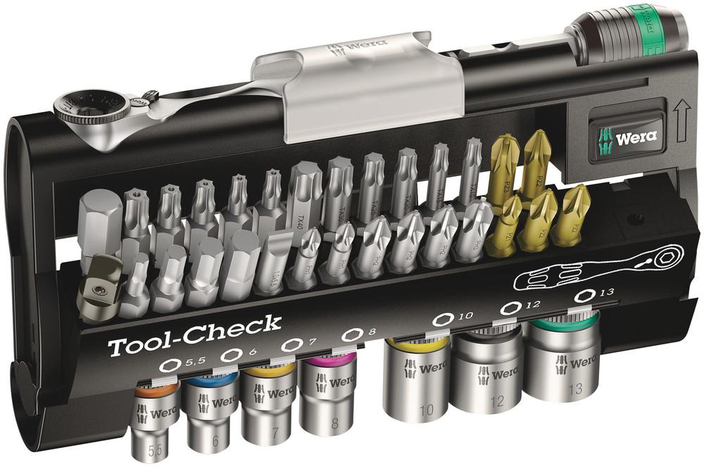 TOOL-CHECK 1 BITS ASSORTMENT WITH RATCHET + SOCKETS