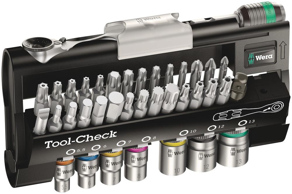 TOOL-CHECK AUTOMOTIVE 1 BITS ASSORTMENT WITH RATCHET + SOCKETS