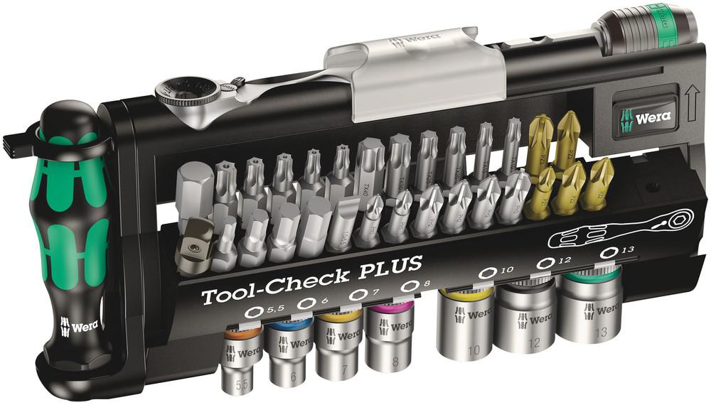 TOOL-CHECK PLUS BITS ASSORTMENT WITH RATCHET + SOCKETS