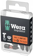 Wera Tools 05057615001 - 851/1 IMP DC PH 1 X 25 MM BITS FOR PHILLIPS SCREWS, IMPACT (1 Pack = 10pcs)