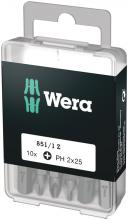 Wera Tools 05072400001 - 851/1 Z PH 1 X 25 MM DIY-BOX BITS FOR PHILLIPS SCREWS DIY-BOX (10 pcs)