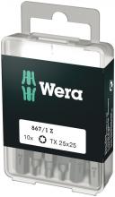 Wera Tools 05072409001 - 867/1 Z TX 25 X 25 MM DIY-BOX BITS FOR TORX SOCKET SCREWS DIY-BOX (10 PCS)