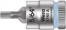 Wera Tools 05003380001 - 8740 A Hex-Plus SW 5/64" Zyklop bit socket with 1/4" drive