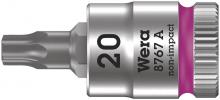 Wera Tools 05003391001 - 8767 A Torx Zyklop bit socket with 1/4" drive, TX 20 x 28 mm (NO HF!!!)