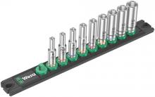 Wera Tools 05005410001 - Magnetic socket rail A Deep 1 socket set, 1/4" drive, 9 pieces