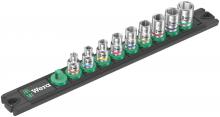 Wera Tools 05005420001 - Magnetic socket rail A Imperial 1 Zyklop socket set, 1/4" drive, imperial, 9 pieces