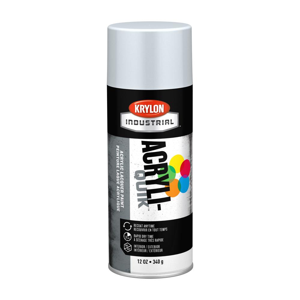 Krylon Industrial Acryli-Quik, Gloss, Pewter Gray, 12 oz.