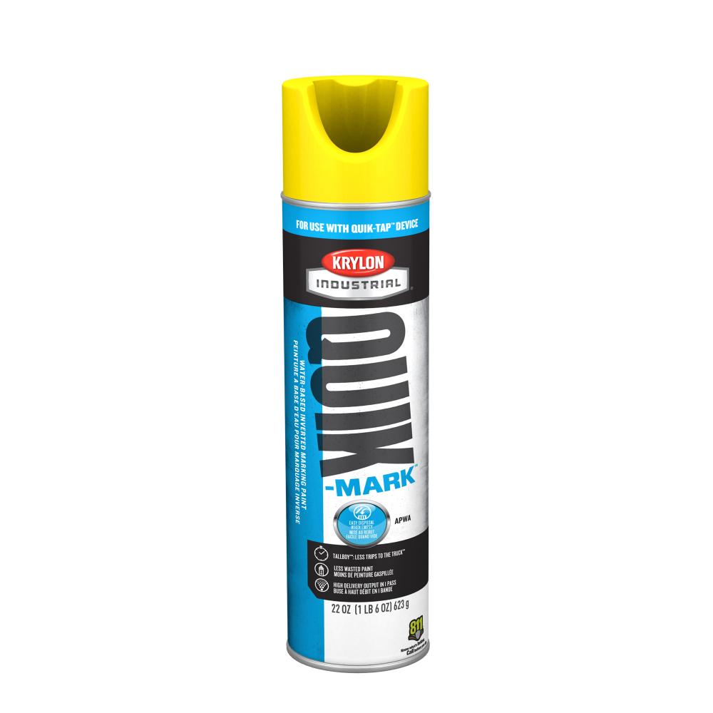 Krylon® Industrial Quik-Tap TallBoy Water-Based Marking Paint, APWA Utility Yell