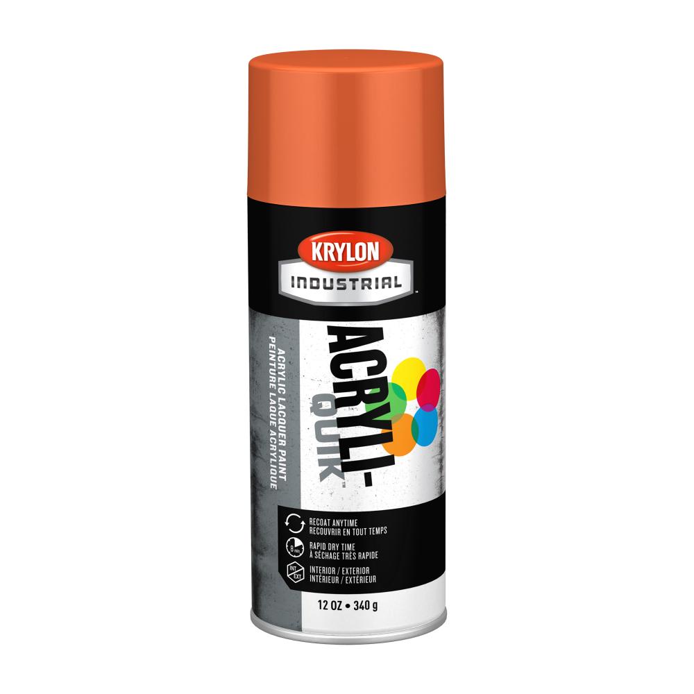 Krylon Industrial Acryli-Quik, Gloss, Pumpkin Orange, 12 oz.