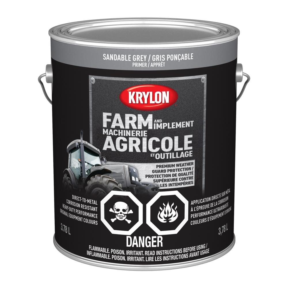 Krylon® Farm & Implement Paint Brush On, Gray Sandable Primer, 3.78 L