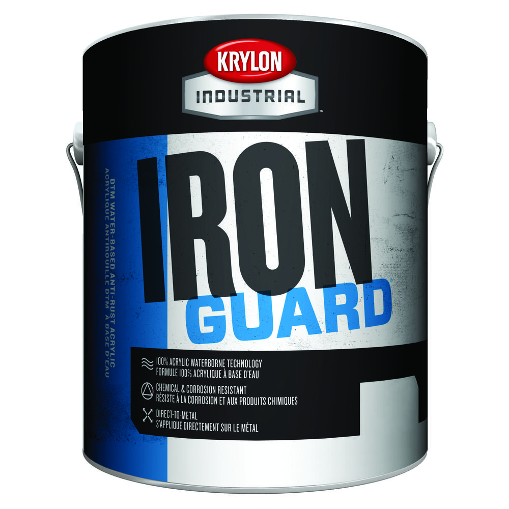 Iron Guard Water-Based Acrylic Enamel, Gloss Black