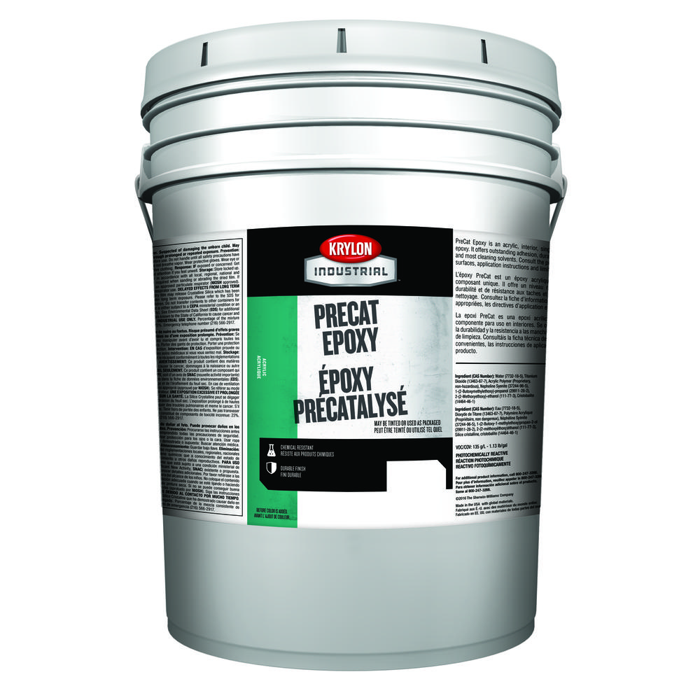 Krylon Industrial PreCat Epoxy, Eggshell, White Base, 5 Gallon