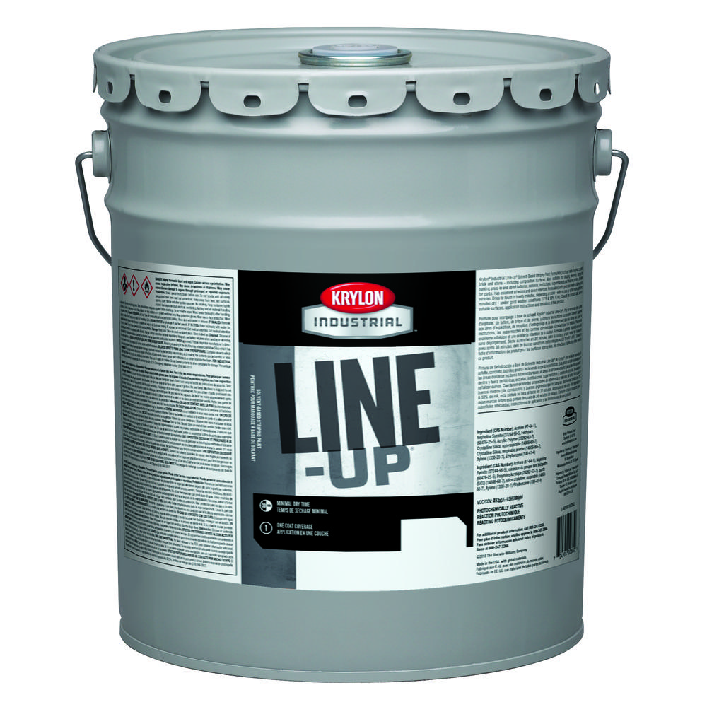Line-Up Solvent-Based Pavement Striping Paint, Parking Lot White