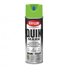 Krylon A03614007 - Krylon Industrial Quik-Mark Solvent-Based Inverted Marking Paint, Fluorescent Green, 17 oz.