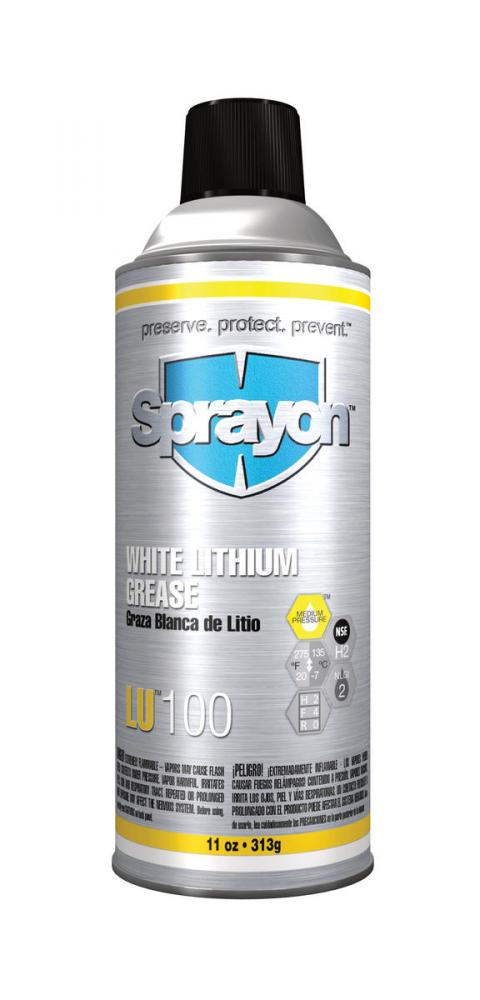 Sprayon LU100 White Lithium Grease, 11 oz.