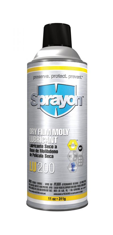 Sprayon LU200 Dry Film Moly Lubricant, 11 oz.