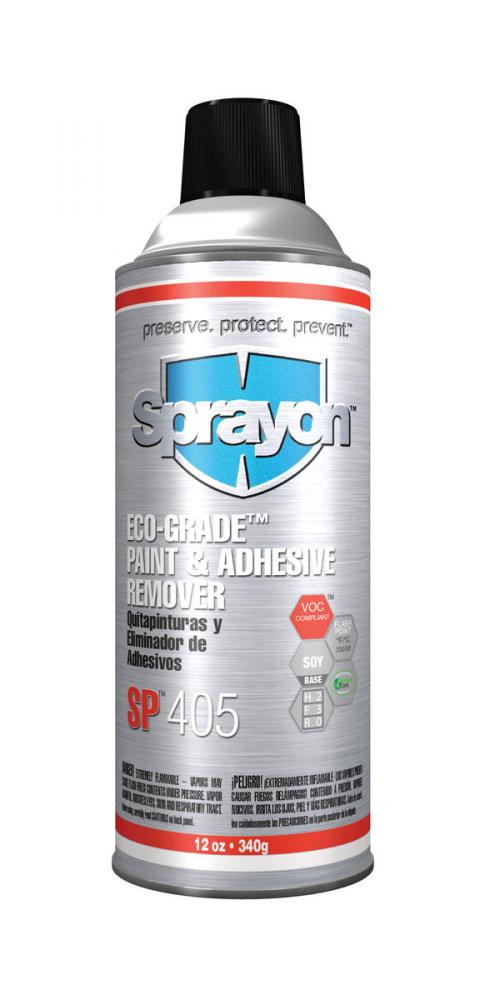 Sprayon SP405 Eco-Grade Paint & Adhesive Remover, 12 oz.