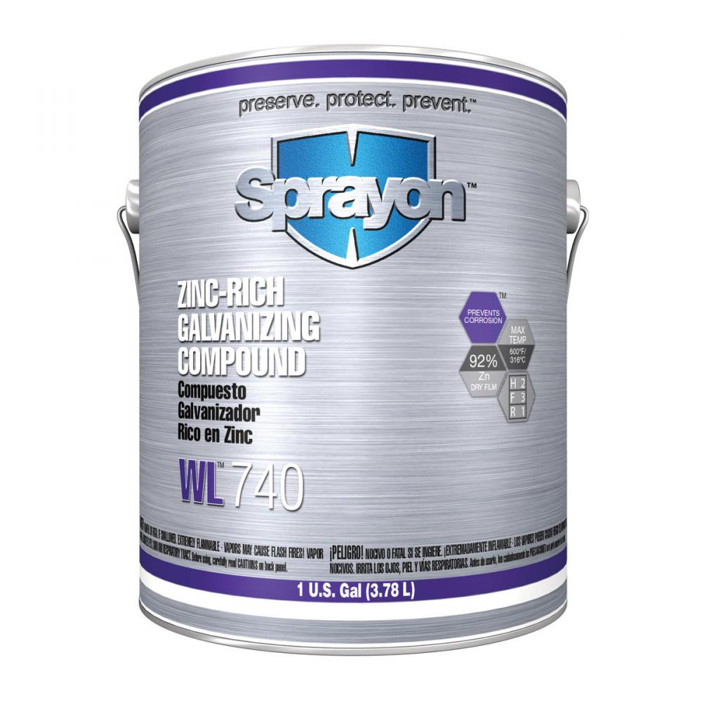Sprayon WL740 Zinc-Rich Galvanizing Compound, 1 Gallon